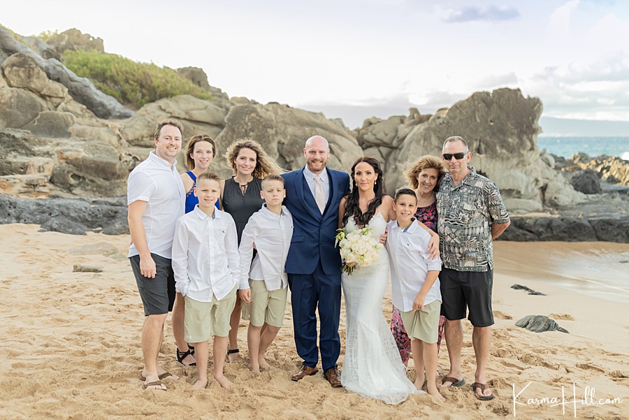family wedding photography in hawaii