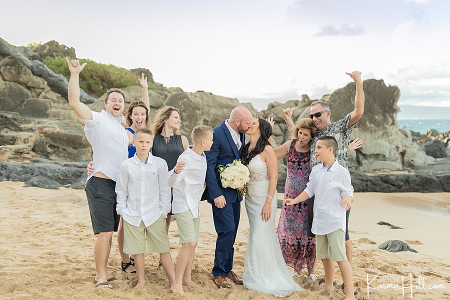 family wedding photography maui