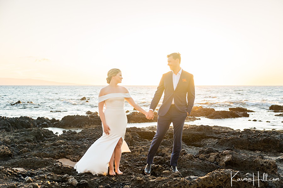 best locations for sunset wedding photos in maui