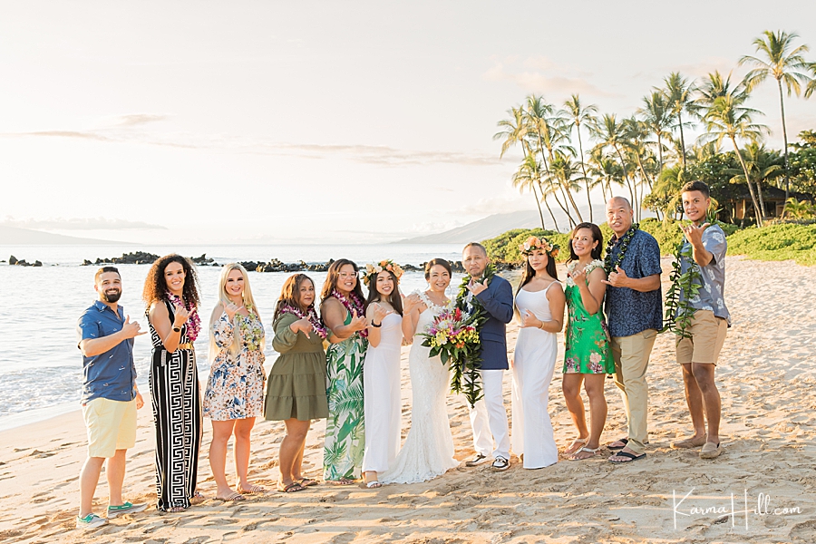 family wedding photography in maui