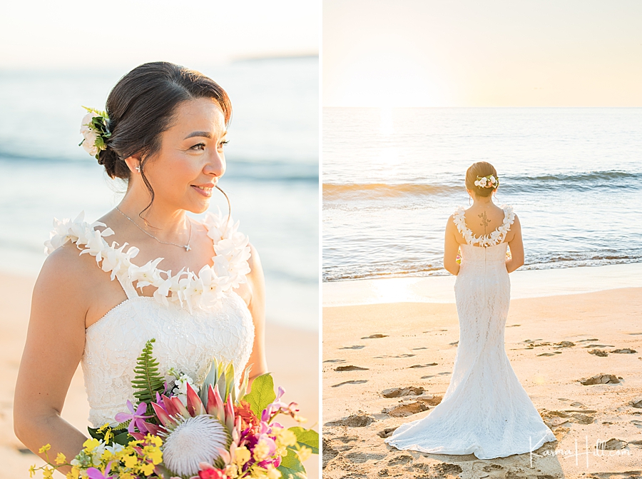 best bridal looks for maui beach wedding