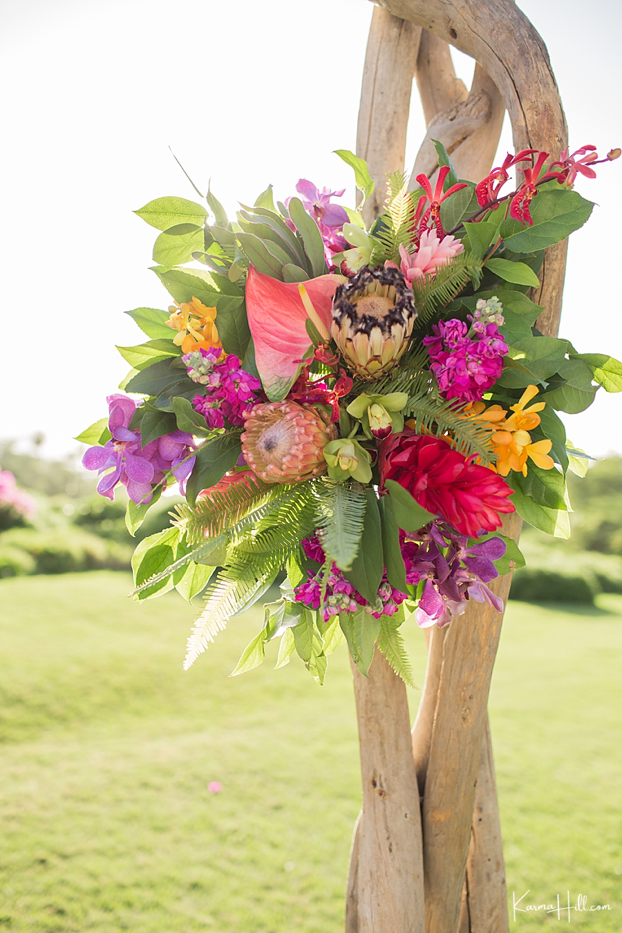 wedding floral arrangement detail photography