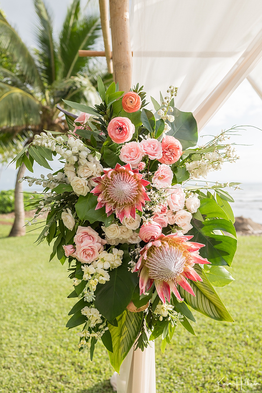 wedding arch floral arrangements