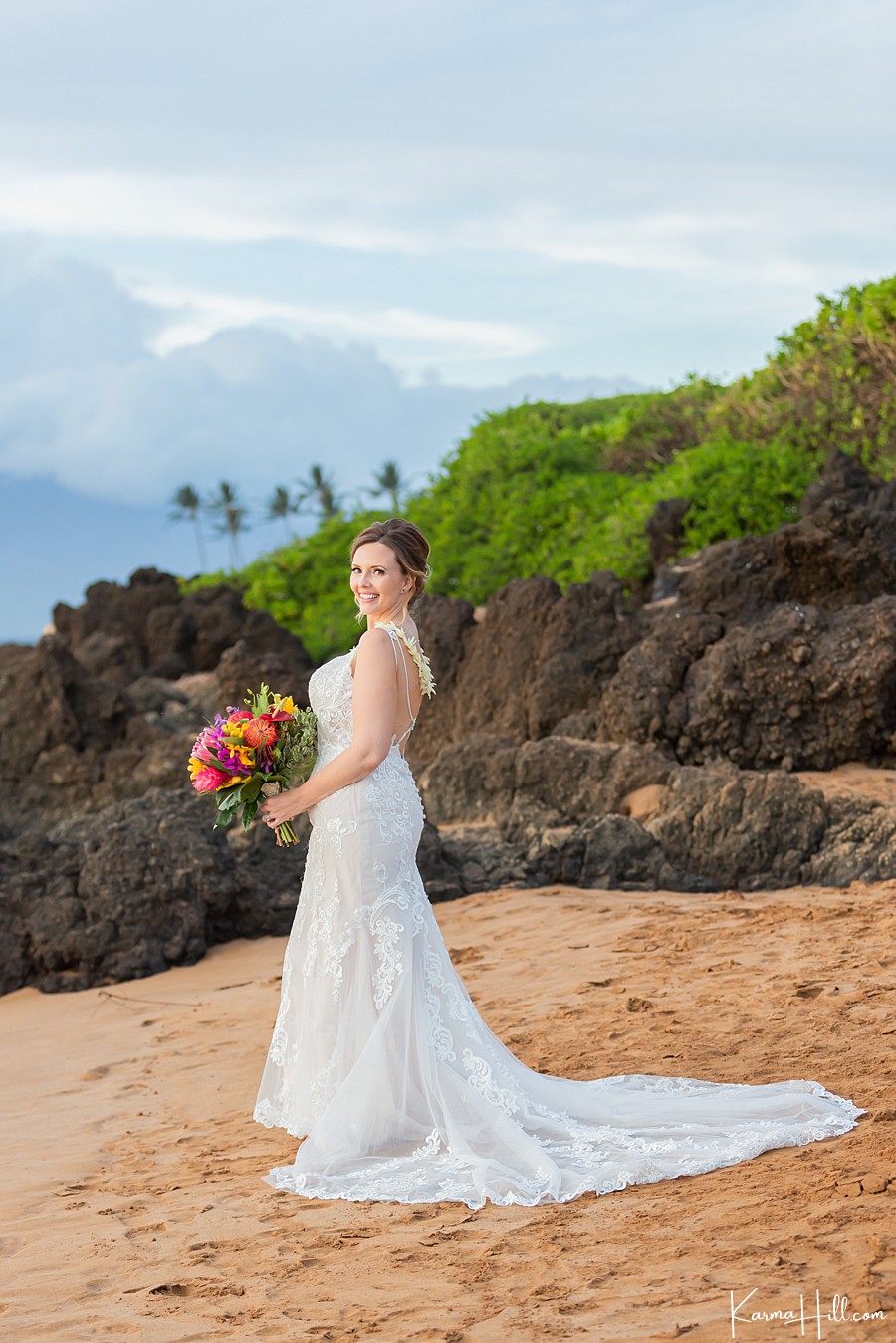 best bridal looks for maui beach wedding