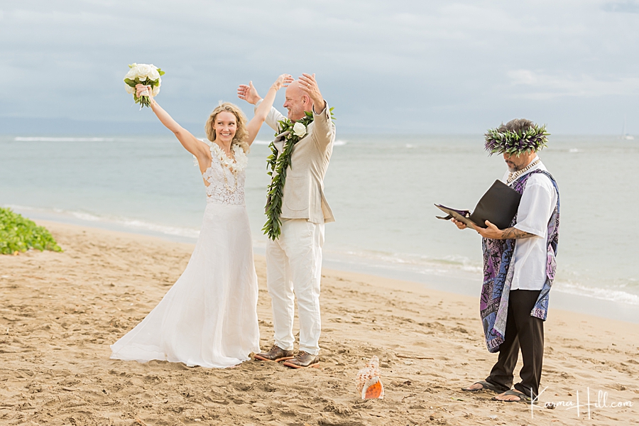 lahaina shores wedding in maui
