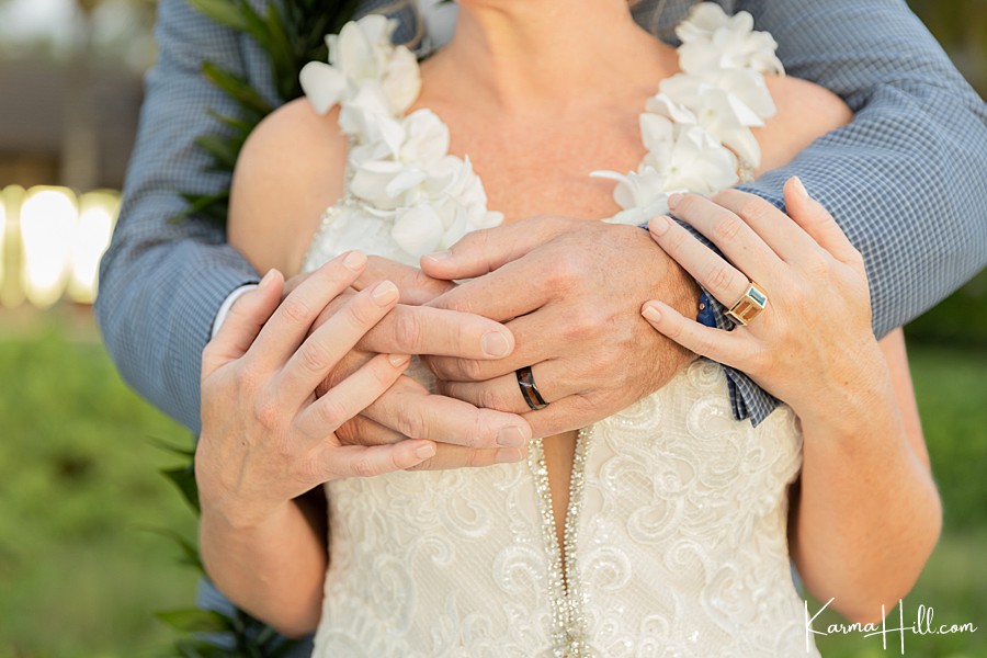 wedding ring detail photographers in hawaii