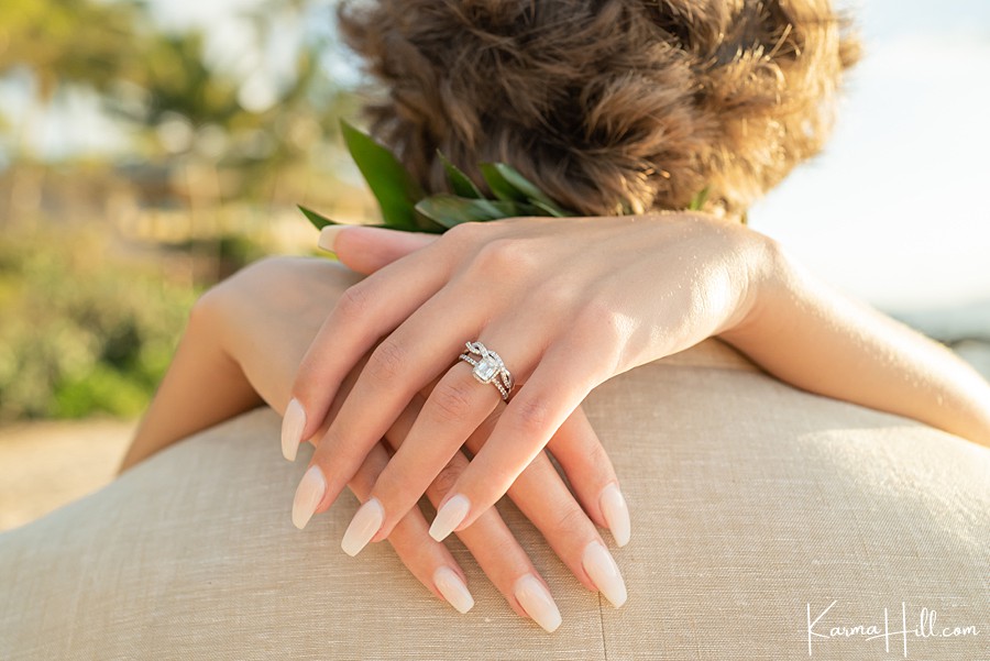 wedding ring detail photography