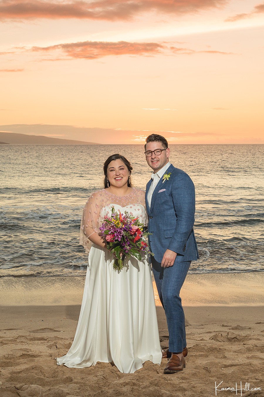sunset Maui destination wedding