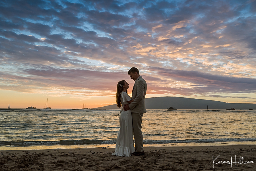 Sunset Maui wedding
