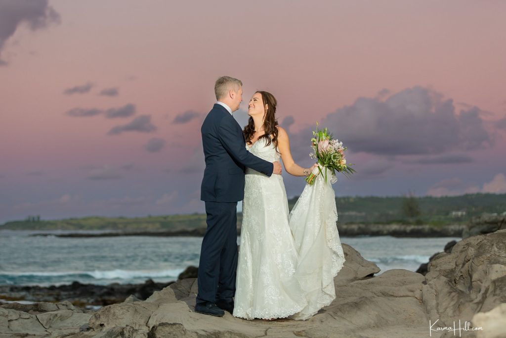 sunset Maui destination wedding