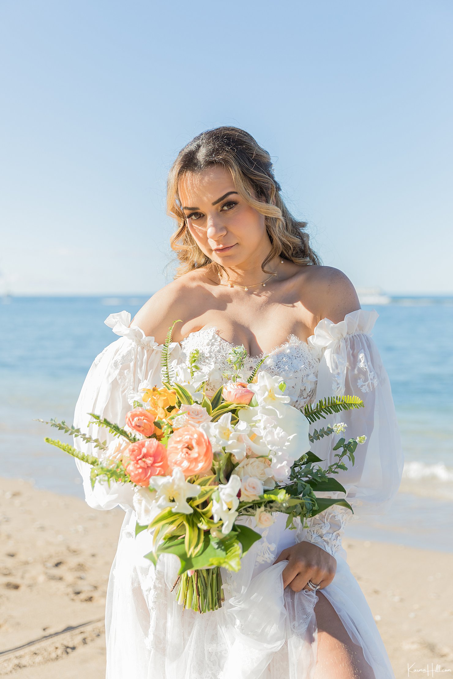 bridal dresses for maui beach wedding