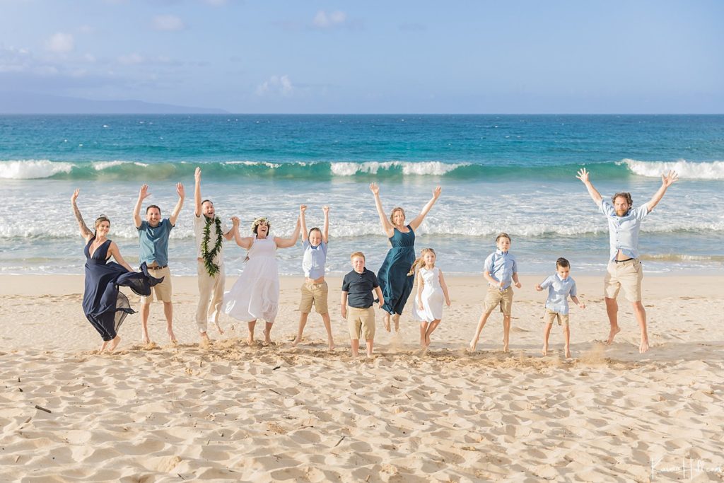 hawaii beach family wedding photography