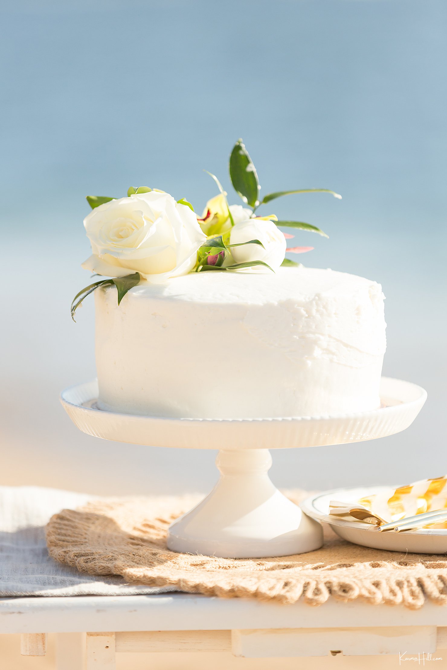 one tier wedding cake