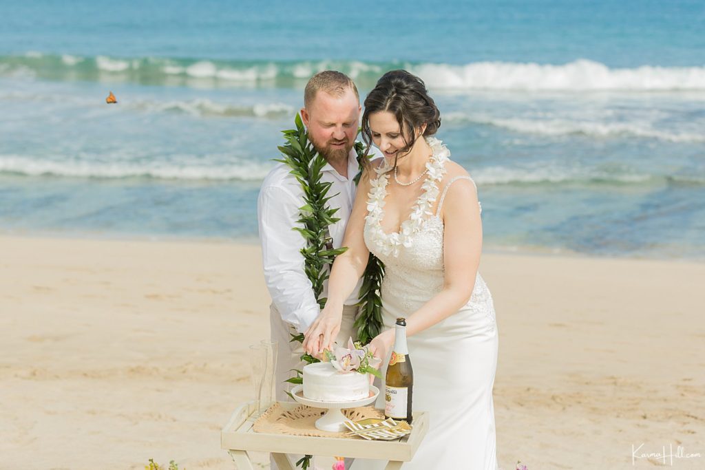 maui wedding cake cutting packages
