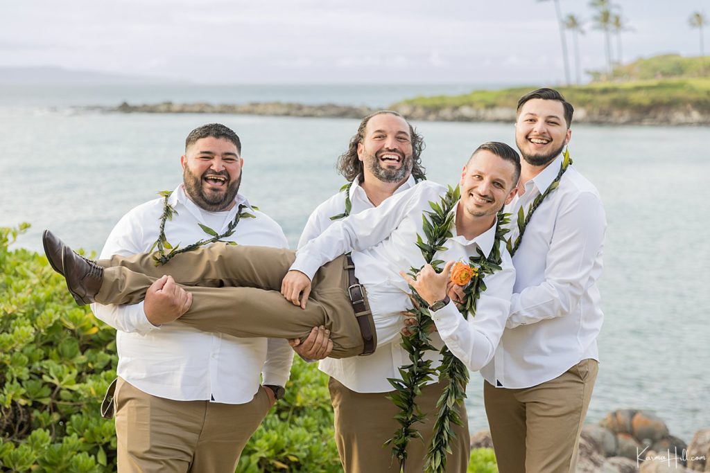 groomsmen looks for maui wedding