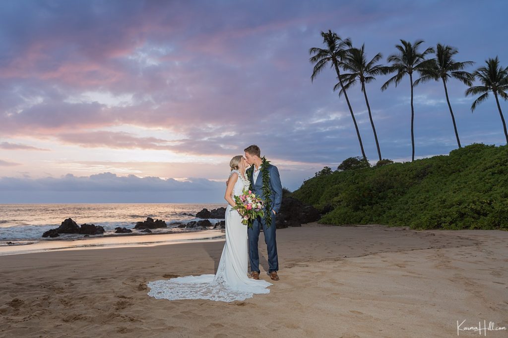 sunset Maui wedding photography