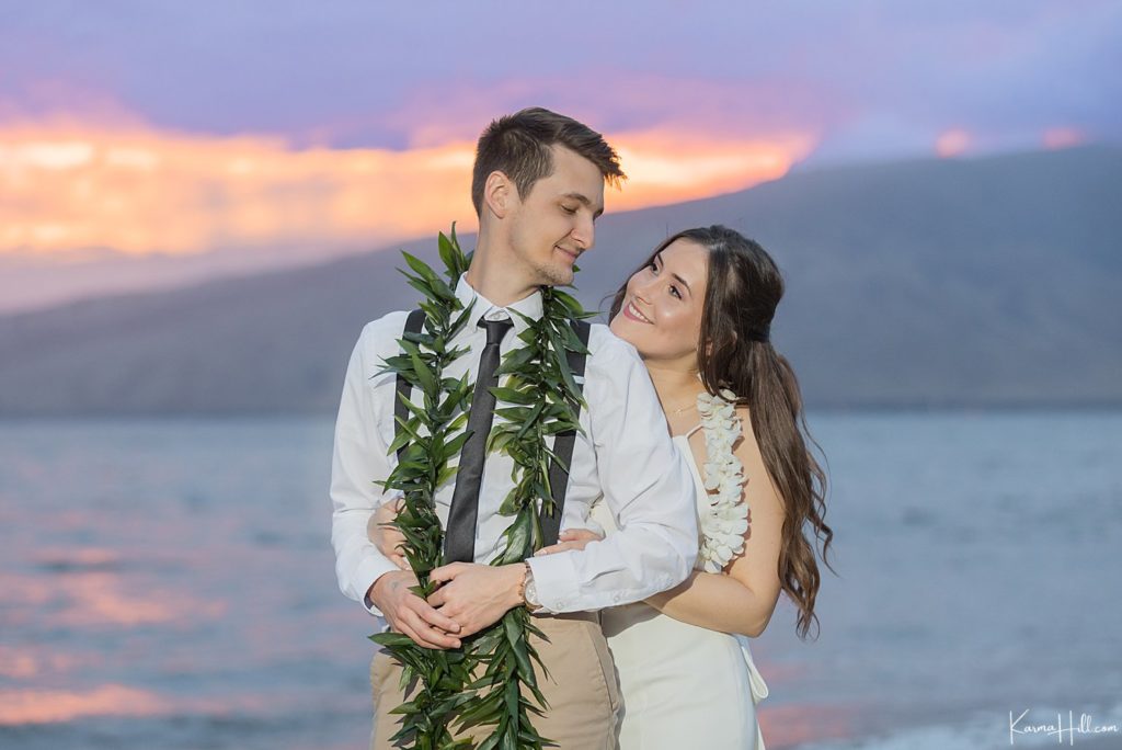 Hawaii Sunset wedding