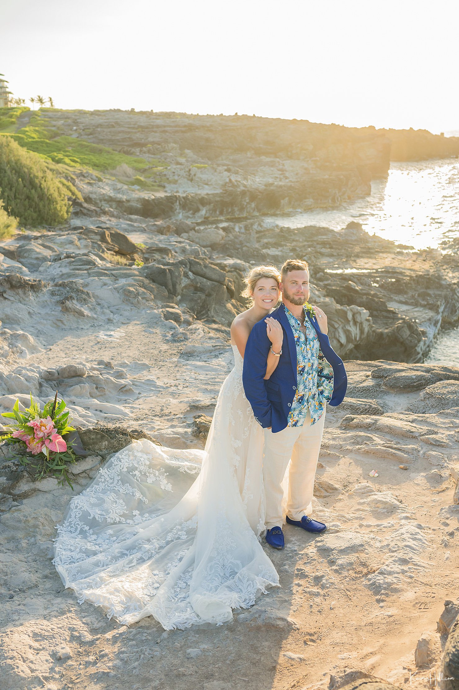 sunset wedding hawaii photographers
