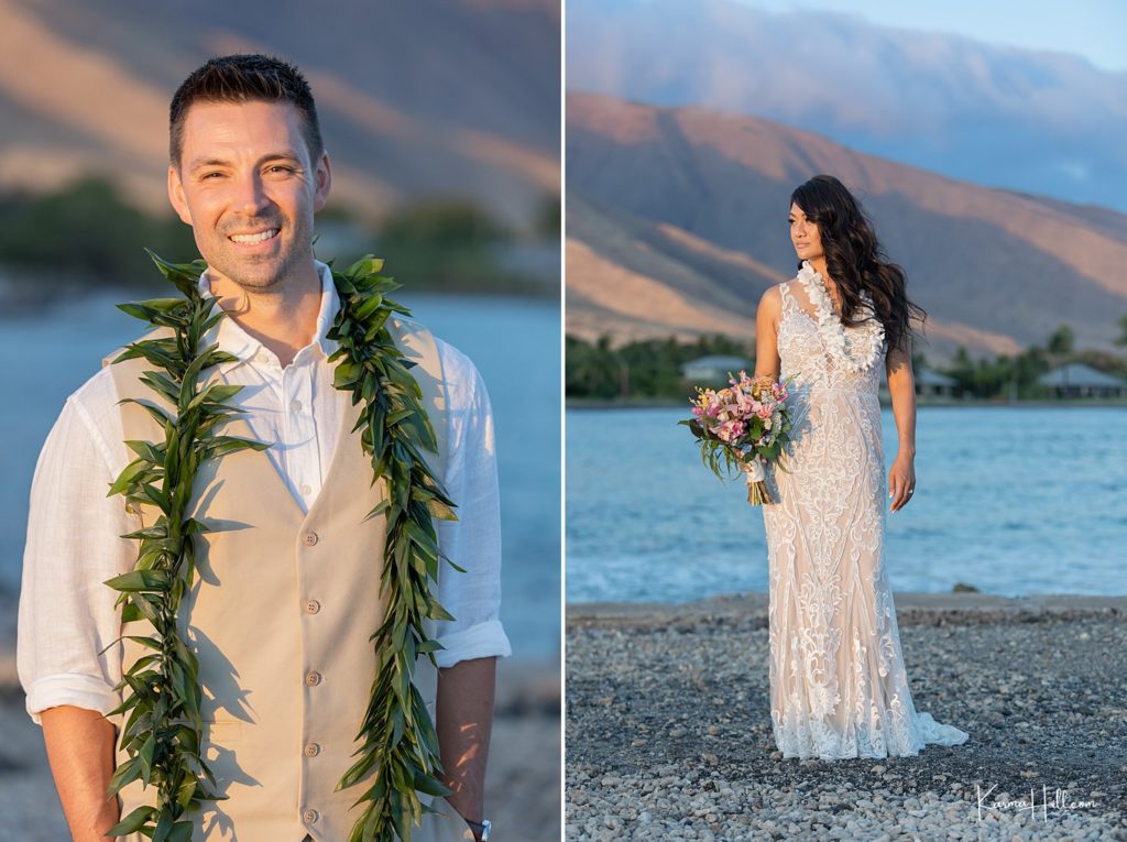 best bridal and groom looks for maui venue wedding
