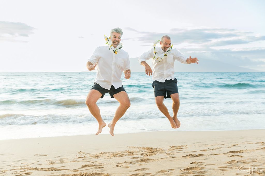 same sex maui beach wedding