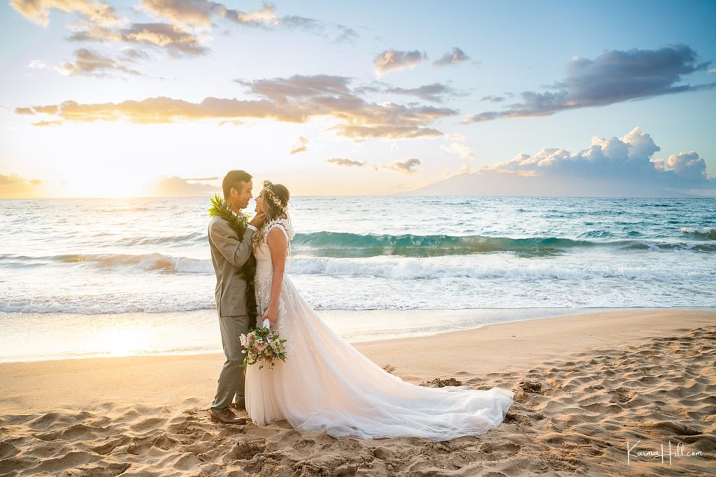 best beach in maui for sunset wedding