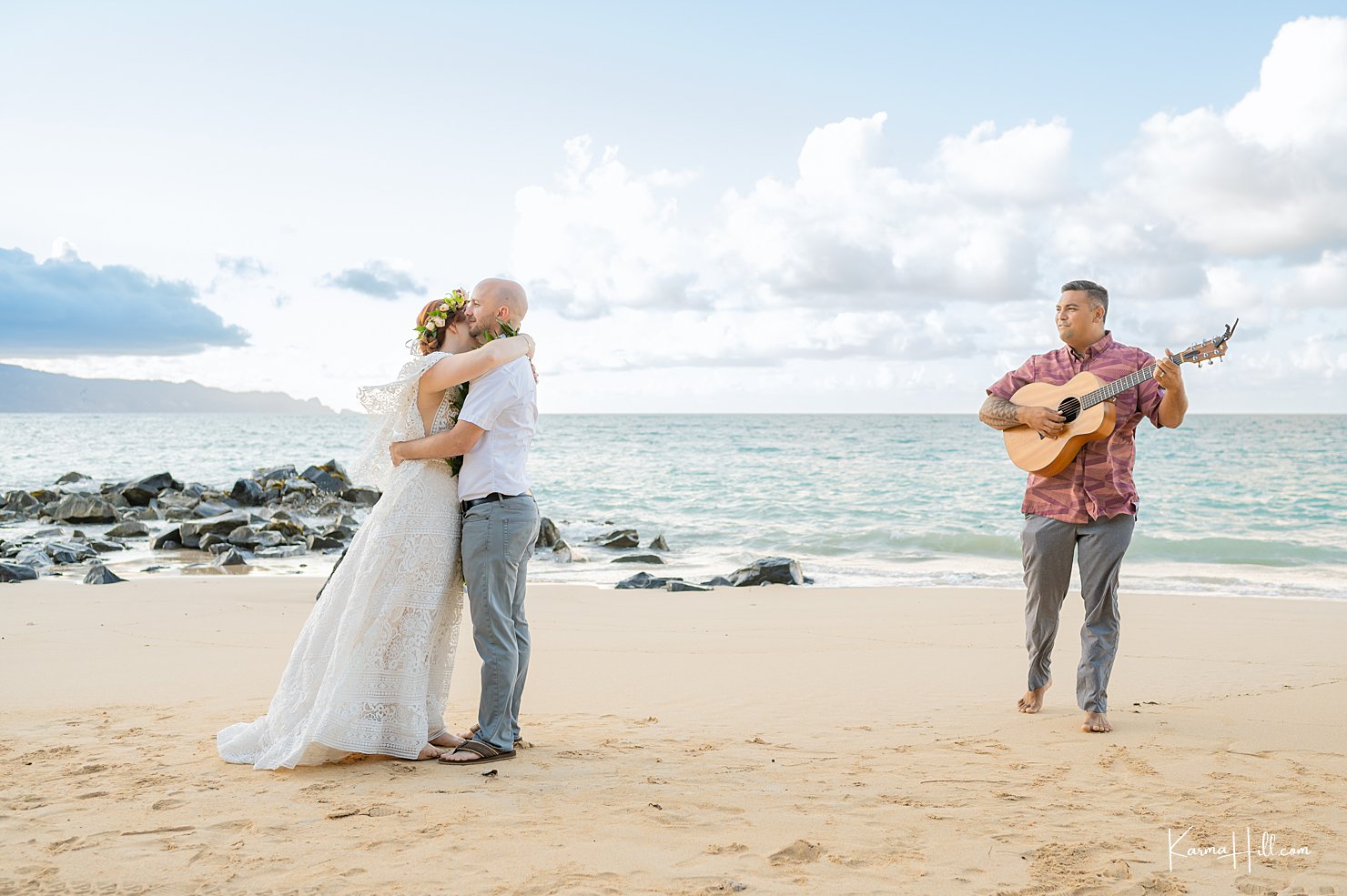 Hawaii Beach Wedding with Kaena Music