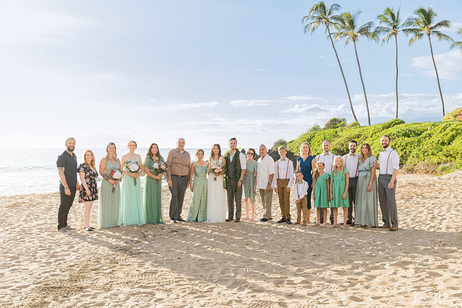 Polo Beach Maui Wedding guests