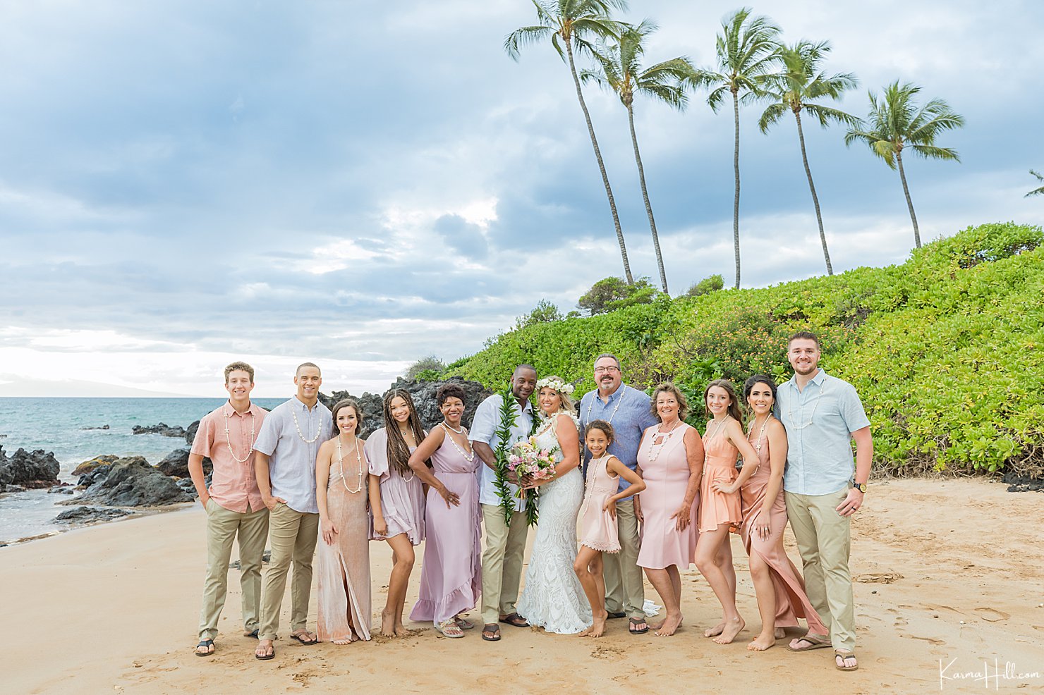 Maui Beach Wedding guests