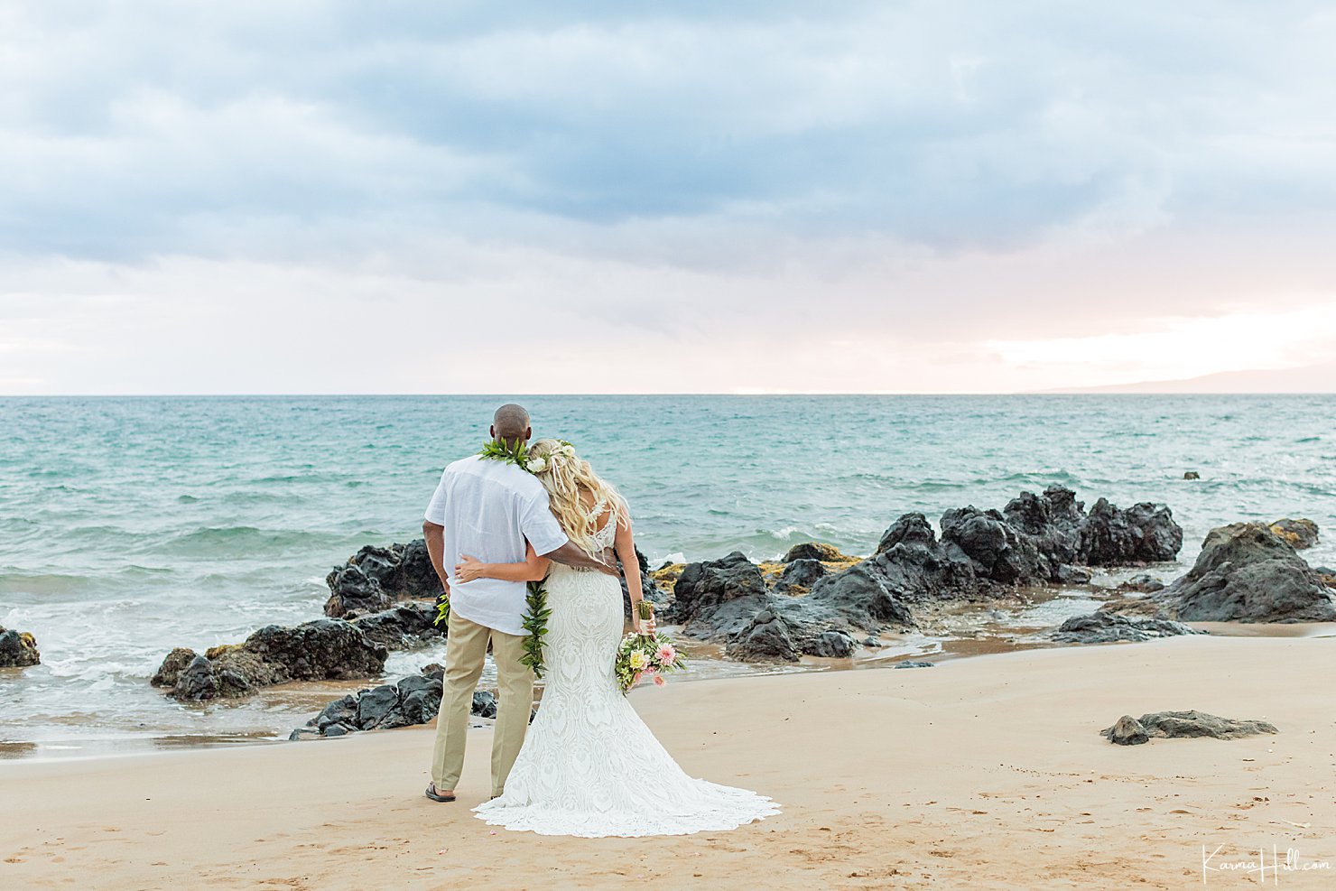 Sunset Wedding on the Beach in Maui