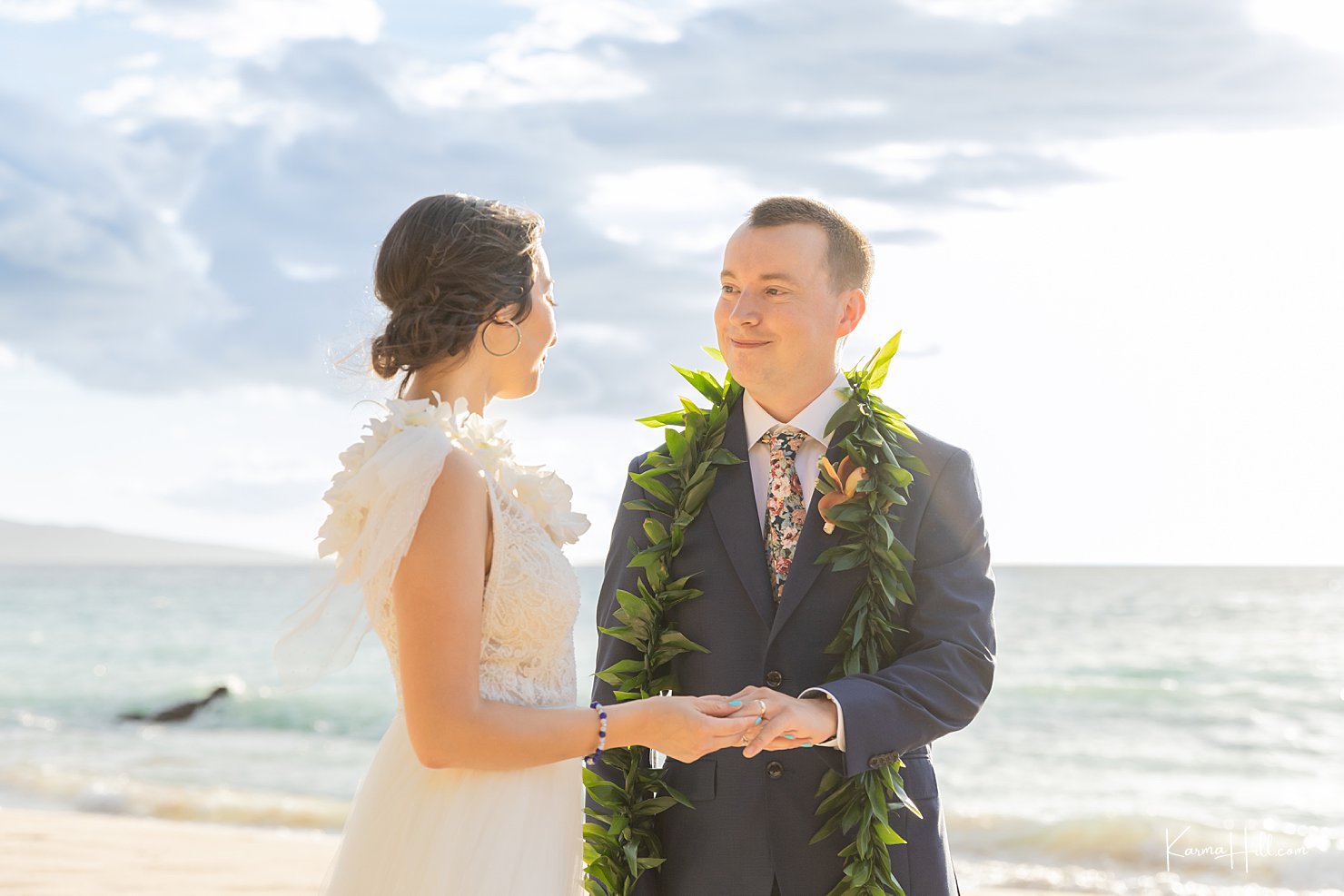 Maui elopement coordinator on the beach