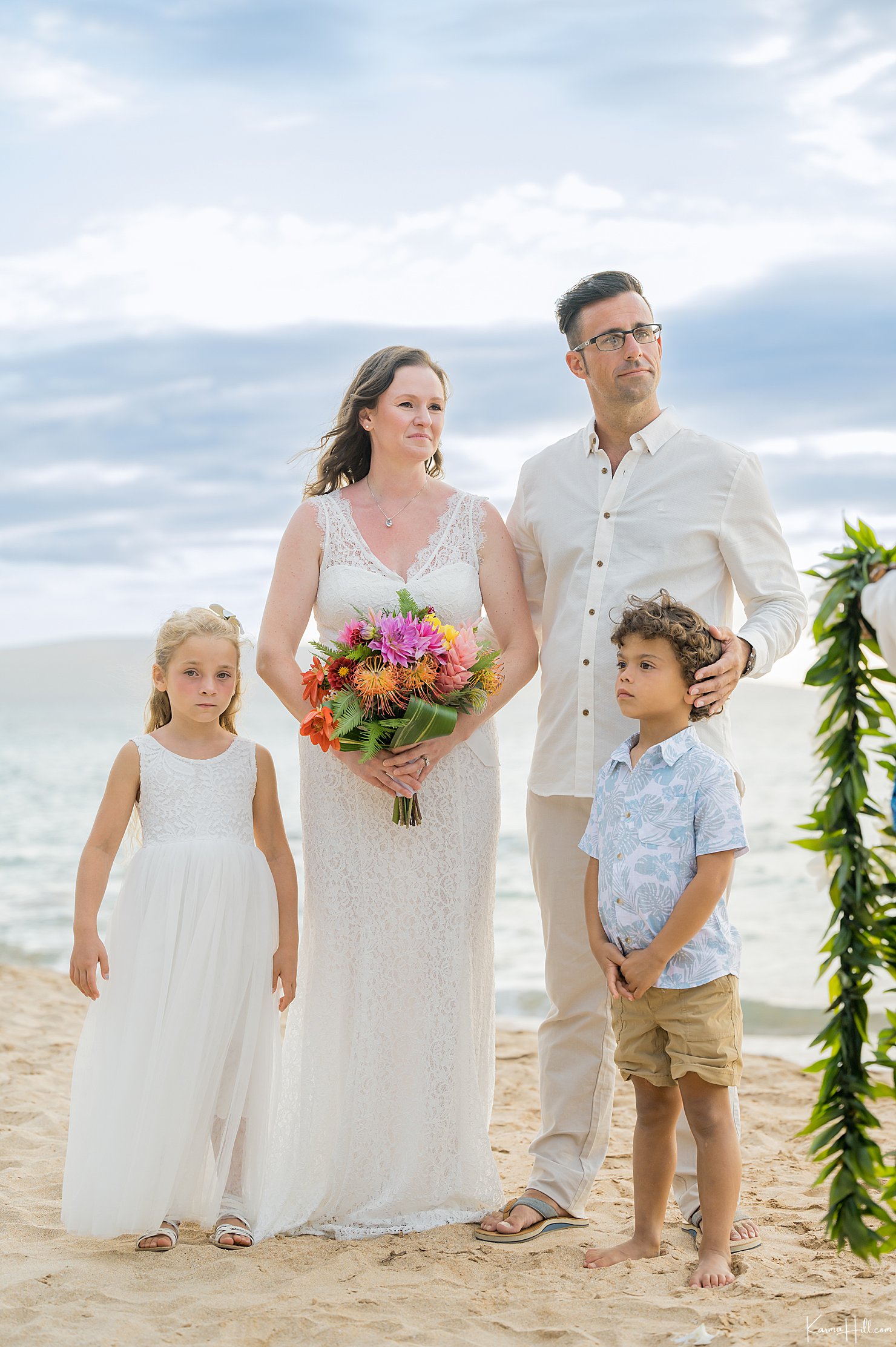 Hawaii Vow Renewal with kids