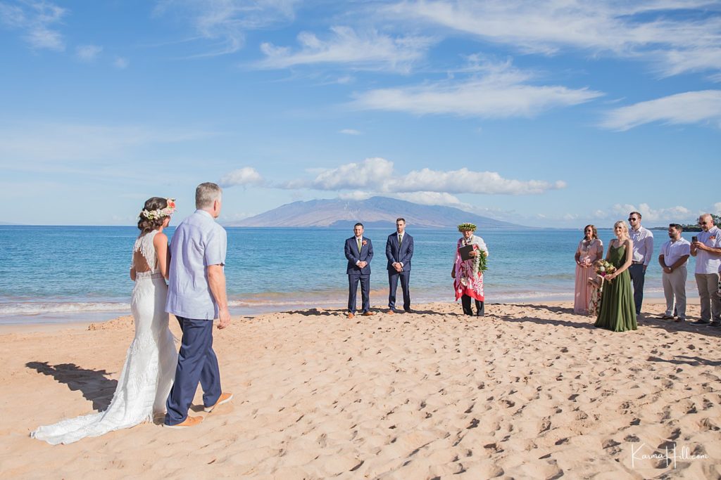 Destination Wedding in Maui - bridal entrance on the beach