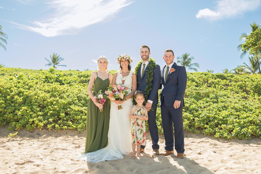 Bridal party for Destination Wedding in Maui