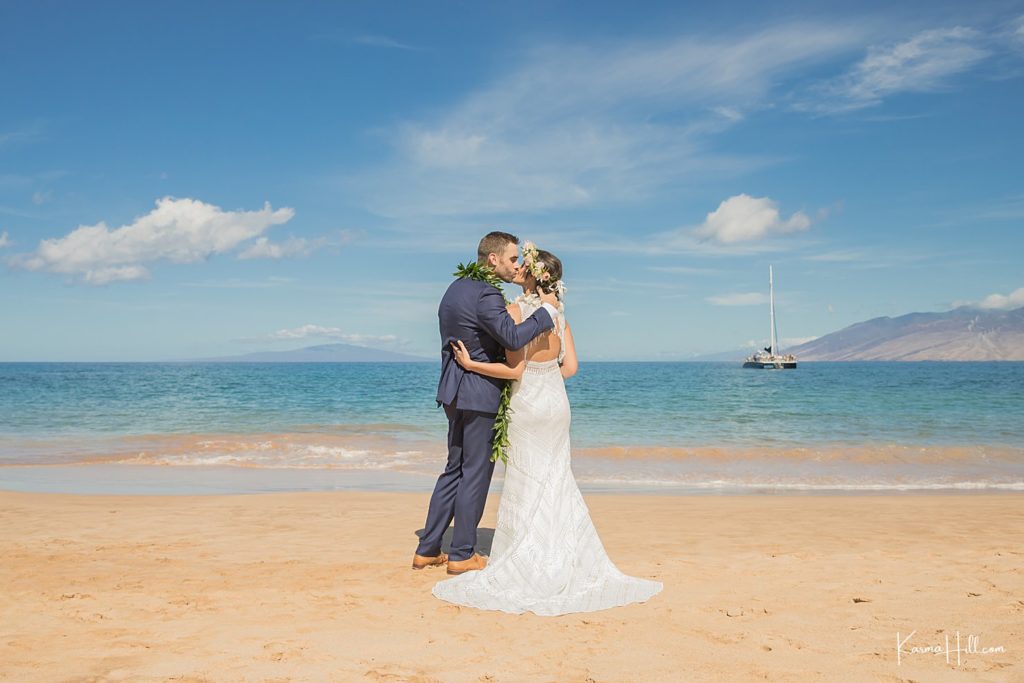 Destination Wedding in Maui at Maluaka Beach