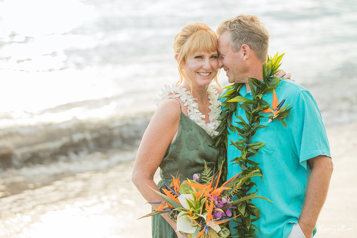 romantic, simple Vow Renewal in Maui