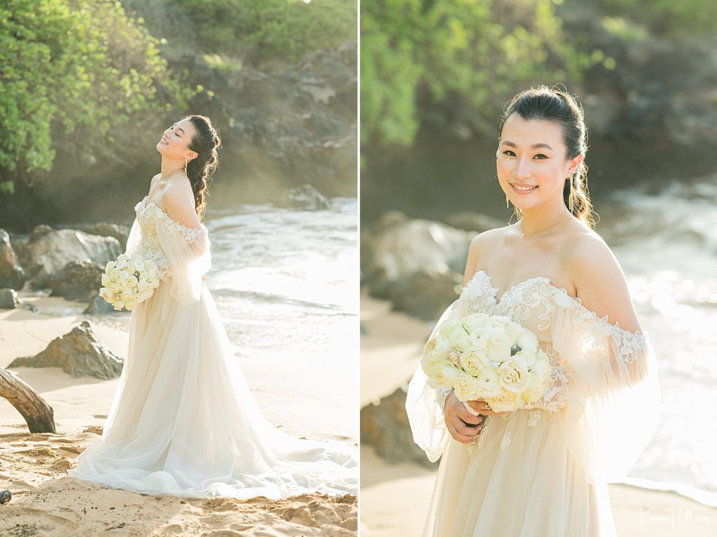 MeiLi Autumn Beauty and Simple Maui Wedding