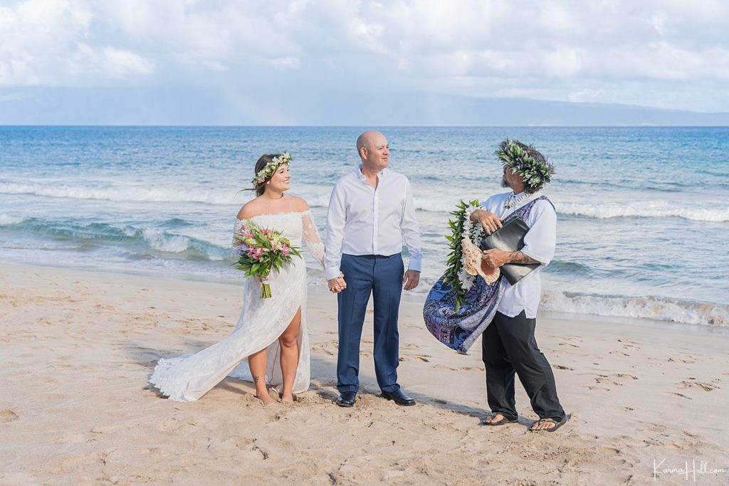 Hawaii Beach Wedding with Kimo Kirkman