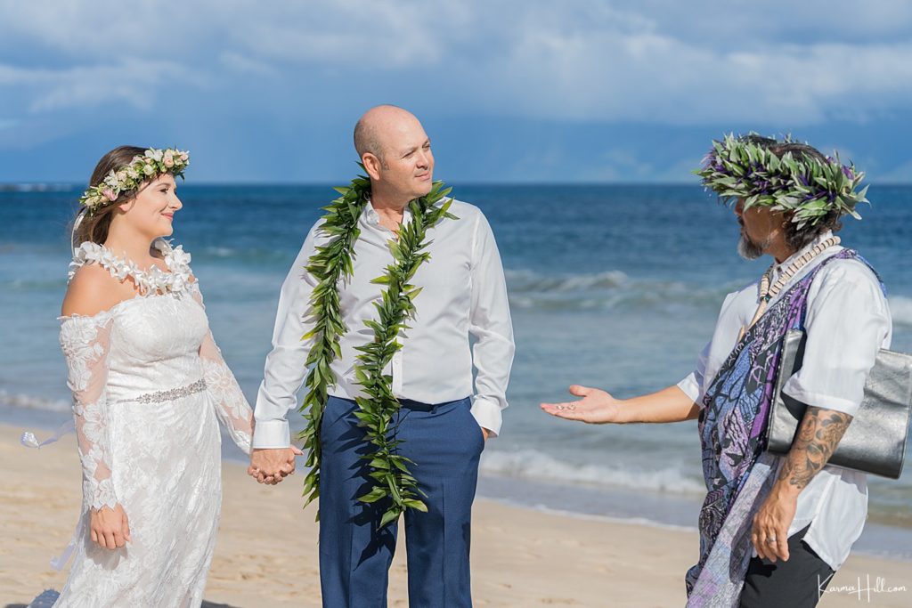 Morning Wedding at Ironwoods Beach in Maui