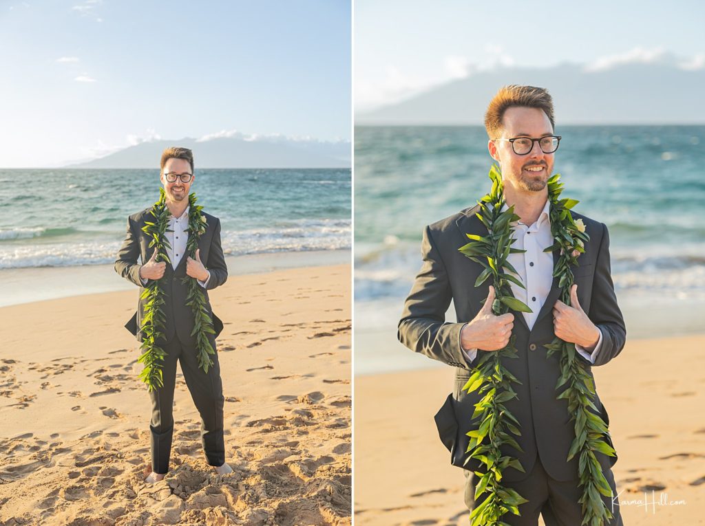 Wedding in Maui groom inspiration