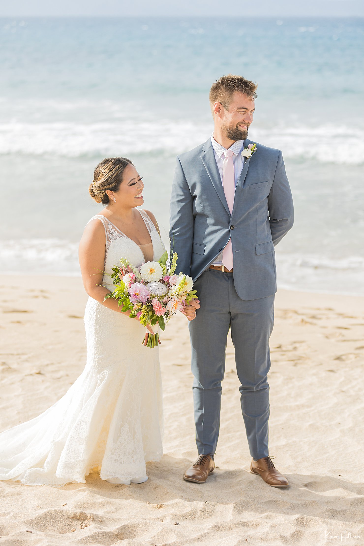 Beach wedding in Maui ceremony