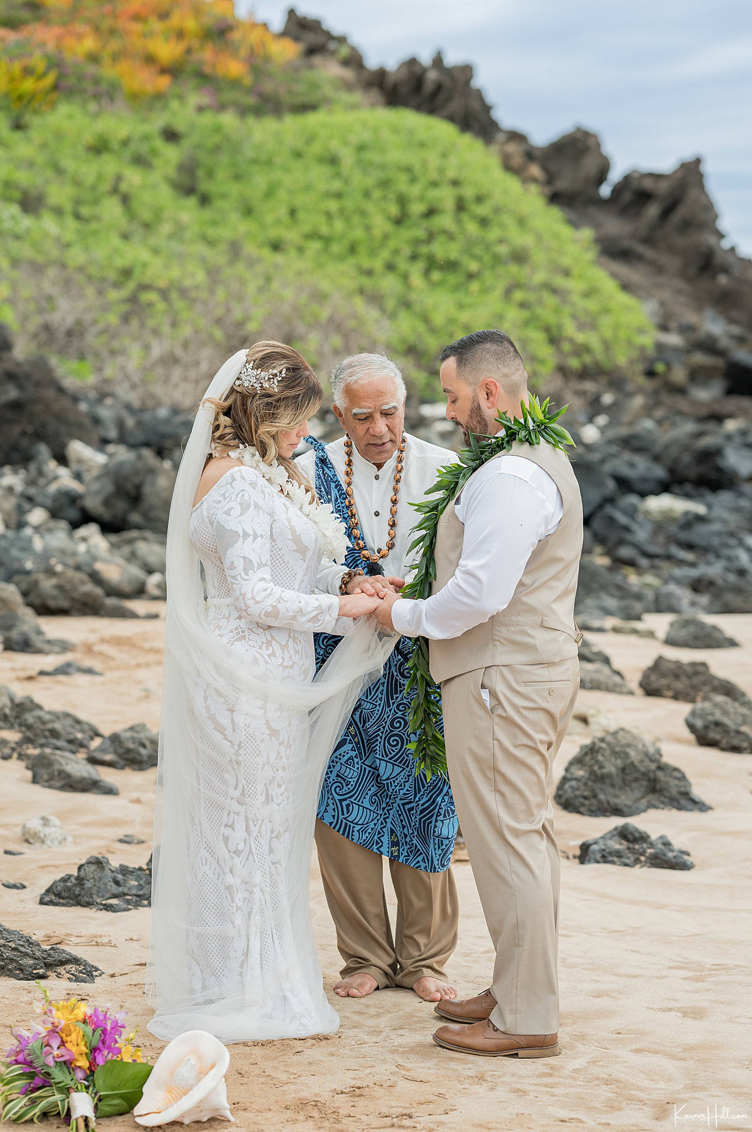 Vow Renewal in Maui on the beach