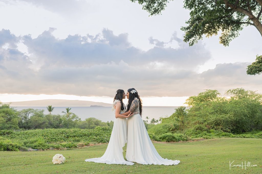 ocean view of brides