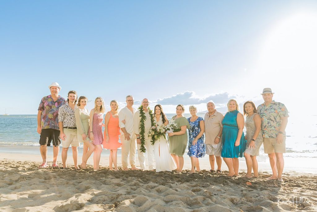 Lahaina beach wedding 