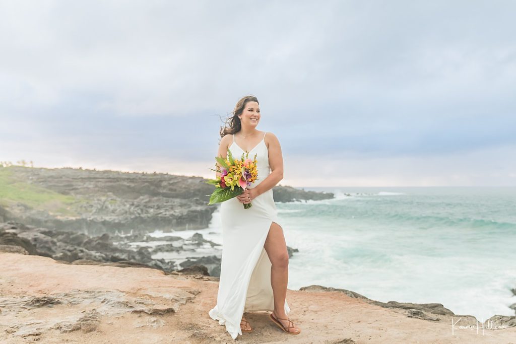 Maui Elopement bridal portrait
