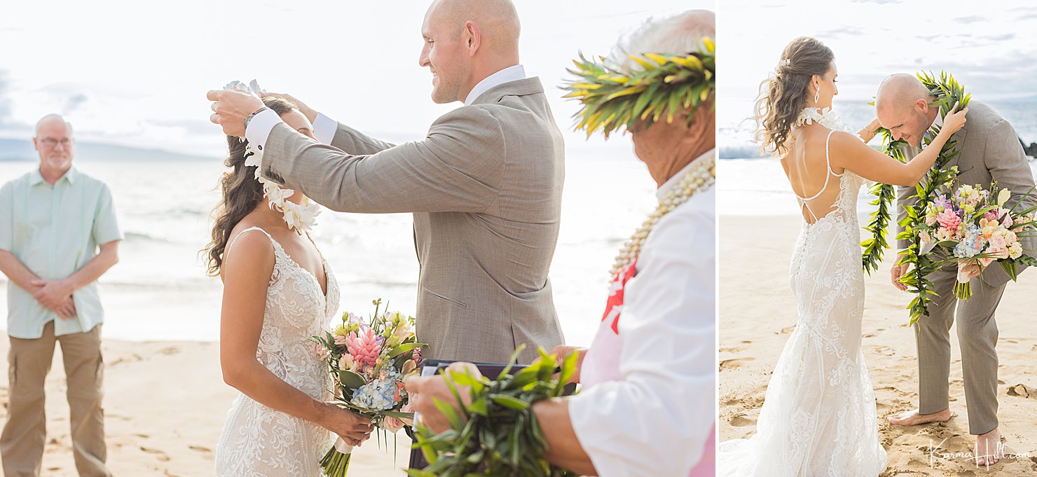 Maui beach wedding ceremony 