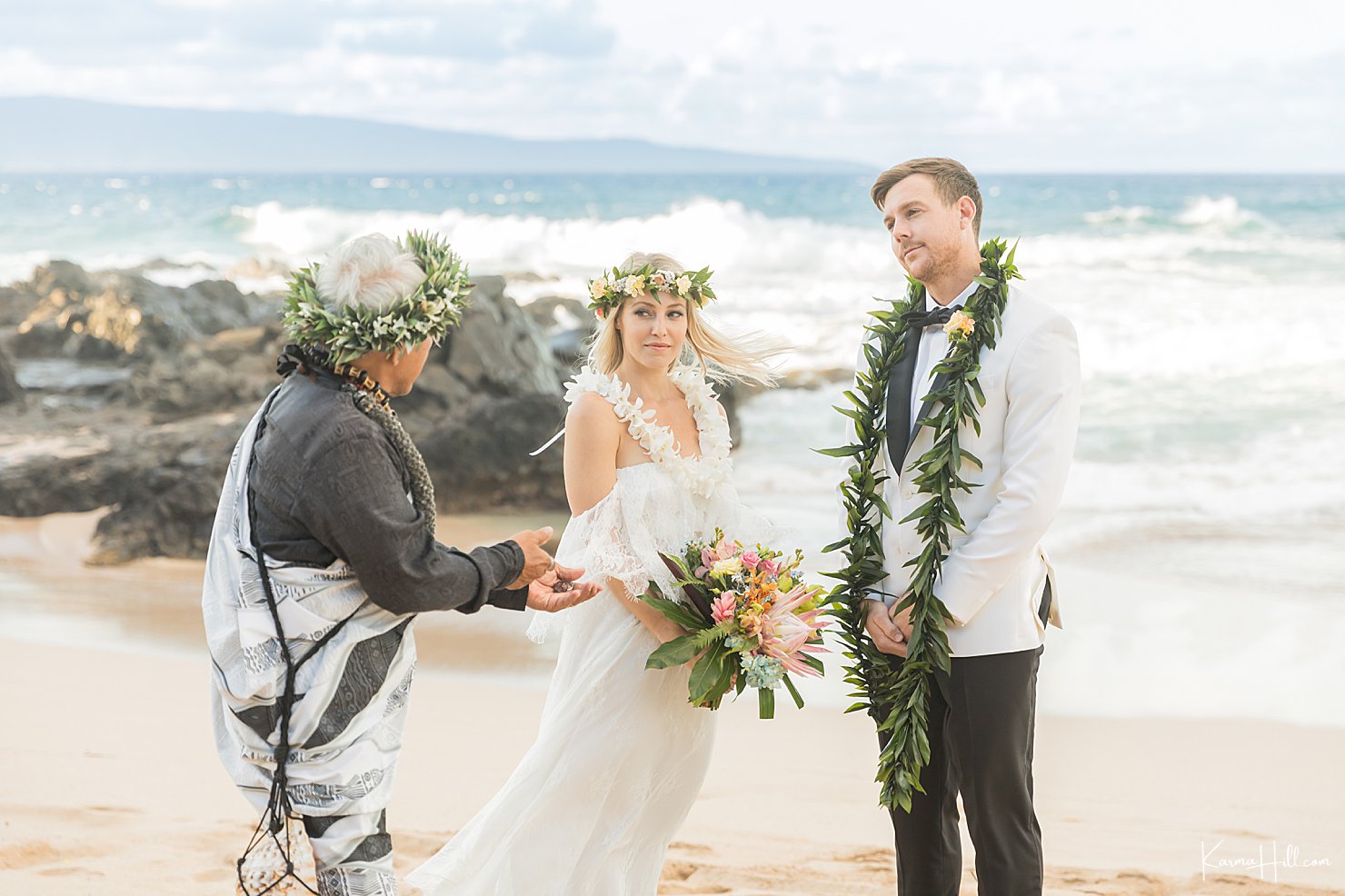 wedding vows on beach