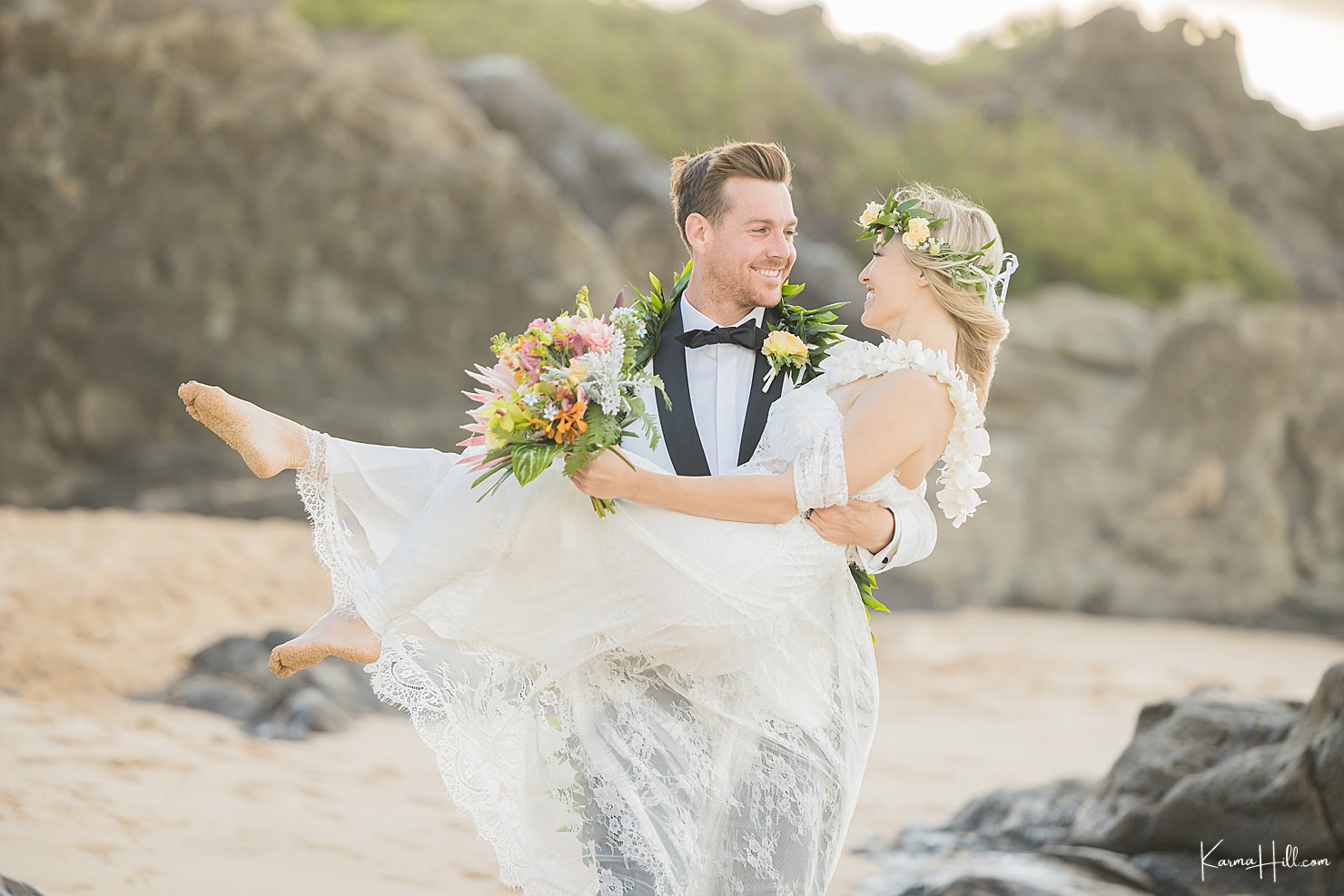 maui beach bride 