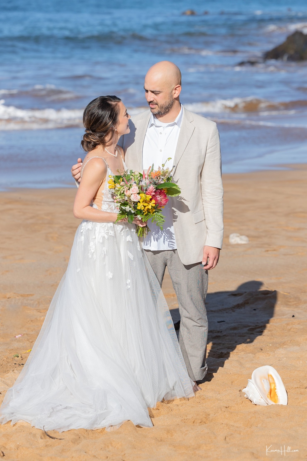 Morning Wedding Bliss - Becky & Joseph's Maui Beach Wedding