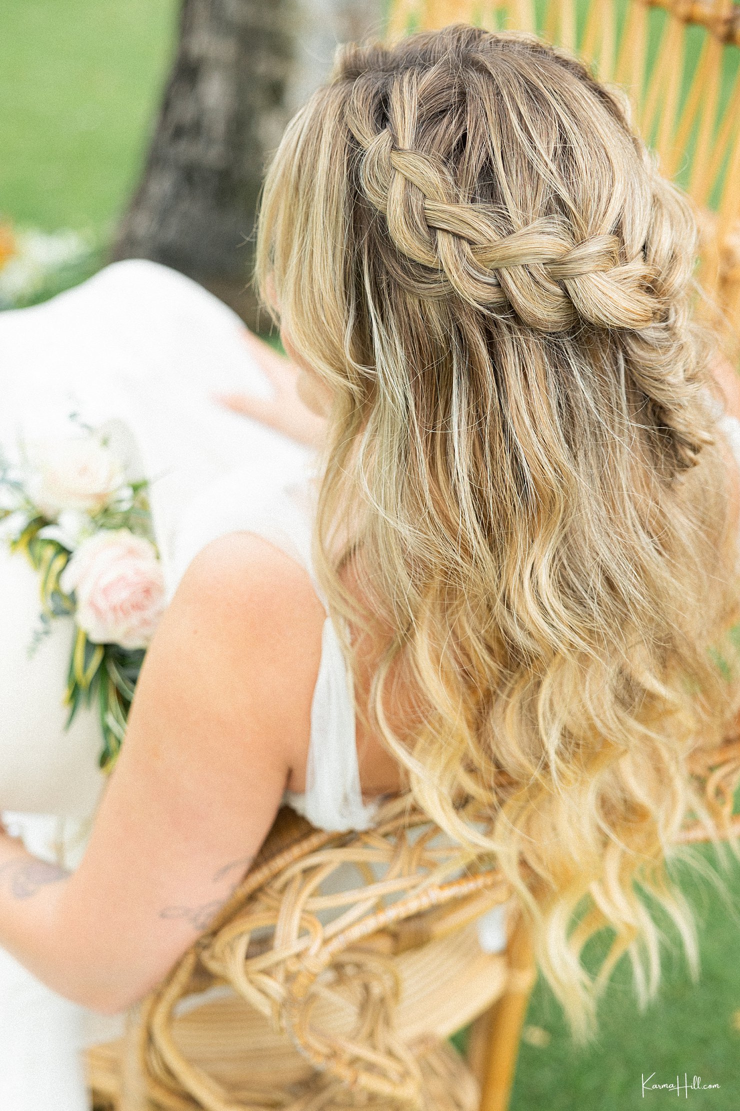 Maui wedding hair