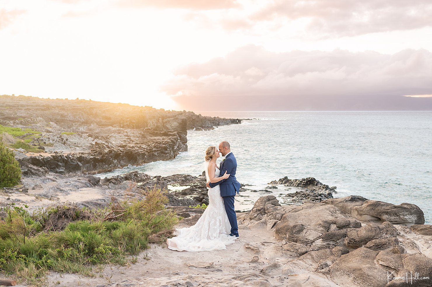 Maui Hawaii Wedding at sunset